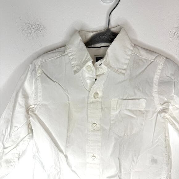 Janie And Jack Baby Boy Button Down Dress Shirt In White Size 6-12 Months - Picture 3 of 8